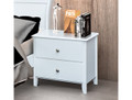 MARTHA (AUSSIE MADE) 2 DRAWER BEDSIDE TABLE - ASSORTED COLOURS