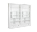 HERALDY (AUSSIE MADE) HIGHLINE WITH 24 SHELVES / 4 DRAWERS - 2100(H) x 2400(W) - 2 SECTIONS - PIGEON PAIRED BOOKCASE - ASSORTED COLOURS