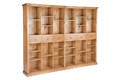 LITHGOW (AUSSIE MADE) BOOKCASE WITH 6 DRAWERS - 1900(H) x 2400(W) (2 SECTIONS) PIGEON PAIRED - ASSORTED COLOURS