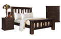 BUSHLAND QUEEN 3 PIECE (BEDSIDE) BEDROOM SUITE - ANTIQUE NIGHT