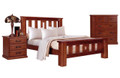 MAICA QUEEN 3 PIECE (BEDSIDE) BEDROOM SUITE - LIGHT MAHOGANY