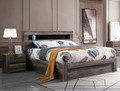 CHARLEIGH KING 3 PIECE (BEDSIDE ) BEDROOM SUITE WITH LED LIGHT -  CHARCOAL OAK