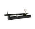 ZENOBIA 3 DRAWER EXTENDABLE TV ENTERTAINMENT UNIT - HIGH GLOSS BLACK