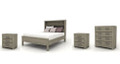 KENDALL (AUSSIE MADE) DOUBLE OR QUEEN 4 PIECE (TALLBOY) BEDROOM SUITE (BOOKCASE BED) - ASSORTED COLOURS