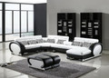 CAELAN CHAISE LOUNGE SUITE( MODEL-S810D) IN TOP GRAIN LEATHER + PVC - ASSORTED COLOURS