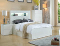 SEATTLE (LS 122) DOUBLE OR QUEEN 3 PIECE (BEDSIDE) BEDROOM SUITE - GLOSS WHITE