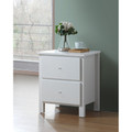 EMPRESS (AUSSIE MADE) 2 DRAWER BEDSIDE TABLE WITH EXTENSION RUNNERS - 700(H) x 550(W) - ASSORTED COLOURS