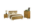 WOODVINCE SCANDINAVIAN DOUBLE OR QUEEN 4 PIECE (TALLBOY) BEDROOM SUITE - ANTIQUE LIGHT BROWN