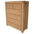 TOGO (AUSSIE MADE) TALLBOY WITH 6 DRAWERS - ASSORTED STAINED COLOURS