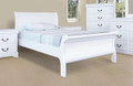 SINGLE SANTON (CUSTOM MADE) SLEIGH BED - ASSORTED COLOURS