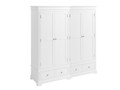 TORRIDGE (AUSSIE MADE) 4 DOOR 4 DRAWER WARDROBE - 1850(H) x 1800(W) x 520(D) - (2 SECTIONS) - ASSORTED STAINED COLOURS