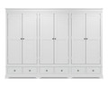 TORRIDGE (AUSSIE MADE) 6 DOOR / 12 DRAWER WARDROBE - 2100(H) x 3150(W) x 520(D) - (2 SECTIONS) - ASSORTED STAINED COLOURS