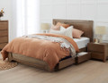 KING HALIFAX BED WITH 4 UNDERBED STORAGE DRAWERS - AS PICTURED