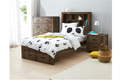 SINGLE OR KING SINGLE GREELY (AUSSIE MADE) 3 PIECE (BEDSIDE) BEDROOM SUITE - ASSORTED STAINED COLOURS