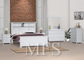 DOUBLE OR QUEEN DAMION (CUSTOM MADE) 5 PIECE (DRESSER) BEDROOM SUITE - ASSORTED COLOURS