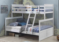 SEATTLE SINGLE OVER DOUBLE (TRIO) BUNK BED WITH MATCHING SINGLE TRUNDLE BED - WHITE