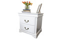 SANTON 2 DRAWER BEDSIDE TABLE - 550(H) x 580(W) x 450(D) - ASSORTED COLOURS