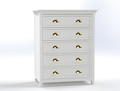 LANGLEY (CUSTOM MADE) 5 DRAWER TALLBOY - 939(H) x 820(W) x 450(D) - ASSORTED COLOURS