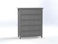 JASPER (CUSTOM MADE) 5 DRAWER TALLBOY - 1170(H) x 940(W) x 440(D) - ASSORTED COLOURS