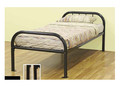 KING SINGLE COMMERCIAL METAL BED - BLACK