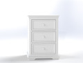 GAINESVILLE 3 DRAWER BEDSIDE TABLE - 720(H) x 530(W) x 470(D) - ASSORTED COLOURS