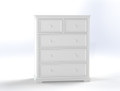 GAINESVILLE 5 DRAWER TALLBOY - 1070(H) x 1000(W) x 470(D) - ASSORTED COLOURS