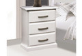 OCTARIAN (CUSTOM MADE) 3 DRAWER BEDSIDE TABLE - ASSORTED COLOURS