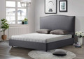 KING SINGLE FRESNO LEATHERETTE / LINEN / VELVET BED  - ASSORTED COLORS AVAILABLE 