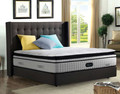 KING SINGLE BAKERSFIELD LEATHERETTE / LINEN / VELVET BED  - ASSORTED COLORS AVAILABLE 