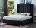 KING SINGLE LEGACY LEATHERETTE / LINEN / VELVET FANCY BED WITH METAL BEDHEAD FRAME - ASSORTED COLOURS