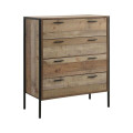 KAYN 4 DRAWER TALLBOY - 1000(H) x 840(W) - OAK FINISHED