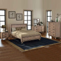 RITTENHOUSE QUEEN 5 PIECE (DRESSER) BEDROOM SUITE - SILVER BRUSHED