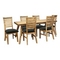 RITTENHOUSE 7 PEICE DINING SETTING (WITH 6x DINING CHAIRS) - 1800(W) x 900(D) - SILVER BRUSH