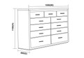  NARRABEEN (AUSSIE MADE) 11 DRAWER TOP SPLIT TALLBOY (NTR60511) - ASSORTED COLOURS