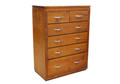 NARRABEEN (AUSSIE MADE) 6 DRAWER TOP SPLIT TALLBOY - ASSORTED STAINED COLOURS