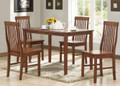 NORMAN 5 PIECE DINING SETTING (WITH TIMBER SEAT) - 1200(L) x 750(W) - ANTIQUE OAK