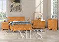 DOUBLE OR QUEEN MORGAN (AUSSIE MADE) 4 PIECE (TALLBOY) BEDROOM SUITE - TASSIE OAK COMBINATION - ASSORTED COLOURS