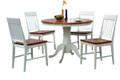 BRENNA 5 PIECE ROUND FIXED DINING SETTING - 1000(D) - TWO TONE