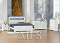 DOUBLE OR QUEEN BUSTIN (AUSSIE MADE) 3 PIECE (BEDSIDE) BEDROOM SUITE - ASSORTED PAINTED COLOURS