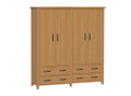 SYDNEYSIDE (AUSSIE MADE) 4 DOOR / 4 DRAWER WARDROBE ALL HANGING PIGEON PAIRED (2 SECTION) - 1800(H) x 1800(W) - ASSORTED STAINED COLOURS