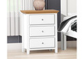 JASPER (AUSSIE MADE) 3 DRAWER BEDSIDE TABLE - 660(H) x 550(W) x 400(D) - TWO TONE - ASSORTED PAINTED COLOURS