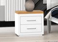 NARRABEEN (AUSSIE MADE) 2 DRAWER BEDSIDE TABLE - TWO TONE - ASSORTED PAINTED COLOURS