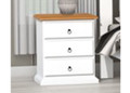 CRONULLA (AUSSIE MADE) 3 DRAWER BEDSIDE TABLE - 2 TONE - ASSORTED COLOURS