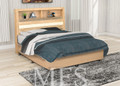 QUEEN SEASHORE BOOKEND BEDHEAD WITH PREMIUM KING ENSEMBLE BASE - 1 ONLY - ONLINE SPECIAL - READY TO GO - AS PICTURED