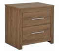 JEFFREY 2 DRAWER BEDSIDE TABLE - WALNUT 