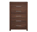 JEFFREY 5 DRAWER TALLBOY - DARK OAK