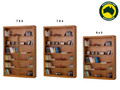 TINA (AUSSIE MADE) HIGHLINE STANDARD BOOKCASE COLLECTION - TASMANIA OAK COMBINATION - ASSORTED STAINED COLOURS - STARTING FROM $999