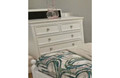 PARISIENNE 4 DRAWER (2 OVER 2) TALLBOY CHEST - 850(H) x 900(W) x 460(D) - IVORY