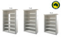 RETRO (AUSSIE MADE) STANDARD HIGHLINE WITH 70MM FACING BOOKCASE COLLECTION - ASSORTED PAINTED COLOURS - STARTING FROM $799