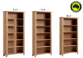 ELEGANCE (AUSSIE MADE) HIGHLINE STANDARD BOOKCASE COLLECTION - TASMANIA OAK COMBINATION - ASSORTED STAINED COLOURS - STARTING FROM $899